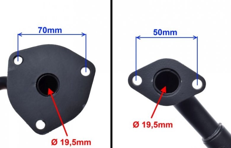 Tłumik wydech kolanko GY6 4T 125cc