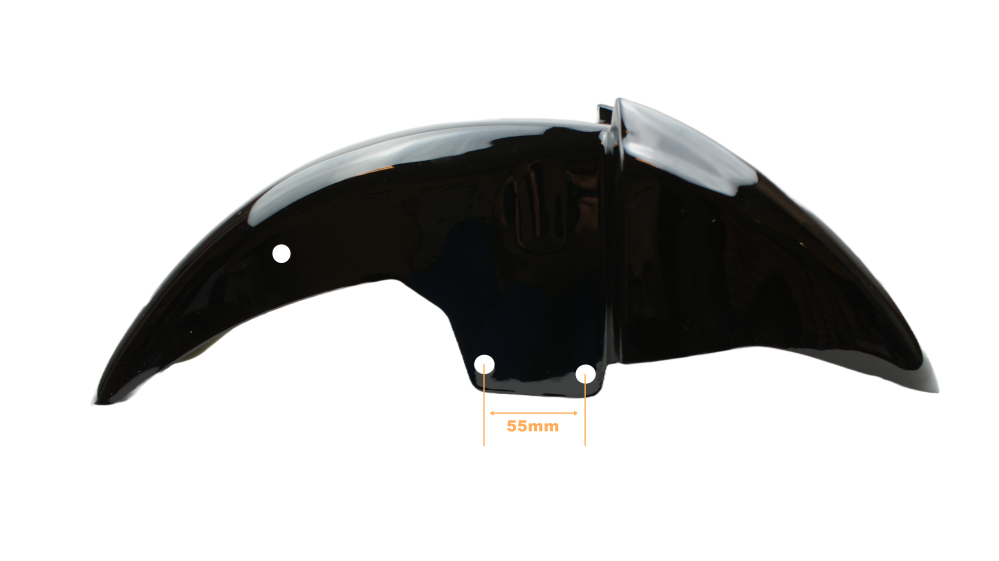 Błotnik przód czarny połysk Barton Benzer Junak Zipp Romet Keeway GB Motors