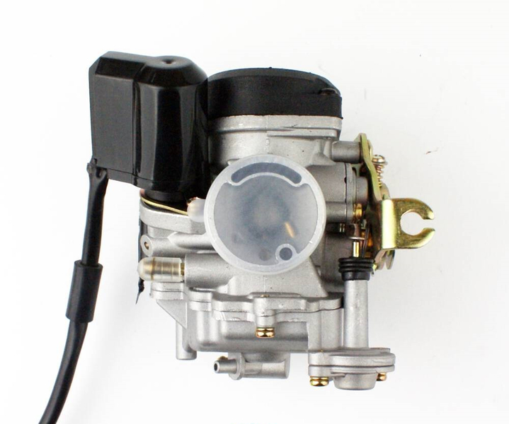 Gaźnik 4T GY6 50ccm pompka + plastikowa pokrywka