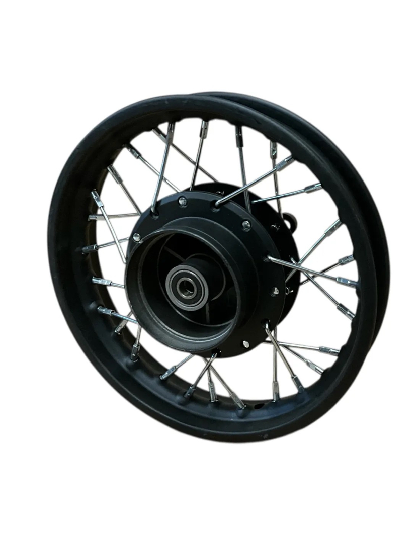 Felga tył 1.4x10 cali z zębatką i ośką koła pitbike MRF 80 Mini MRF 120
