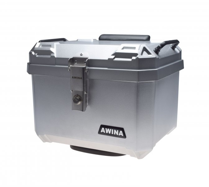 Kufer centralny srebrny Awina 45l 43.5x38x34cm skuter motorower motocykl atv