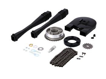 Zestaw napędowy osłona łańcuch zębatka przód tył oś koła Simson S51 MZA