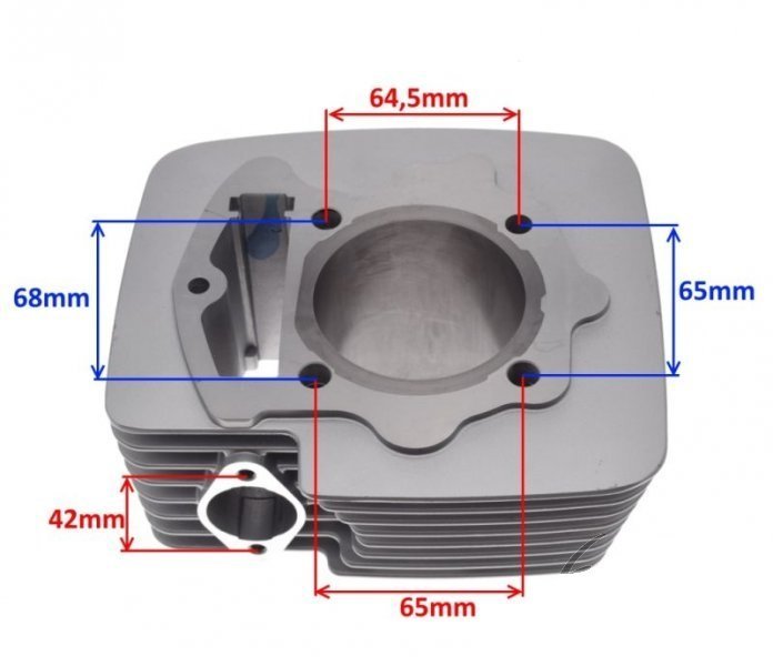Cylinder 69.00mm Atv Bashan 250 Cross 250 Komplet