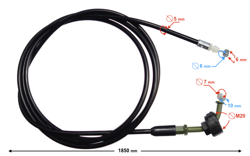 Linka zamka bagażnika skutera Barton Primo 185cm