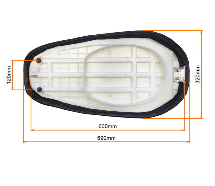 Siedzenie kanapa siedzisko 690mm Shotgun Triad Koyot Żbik
