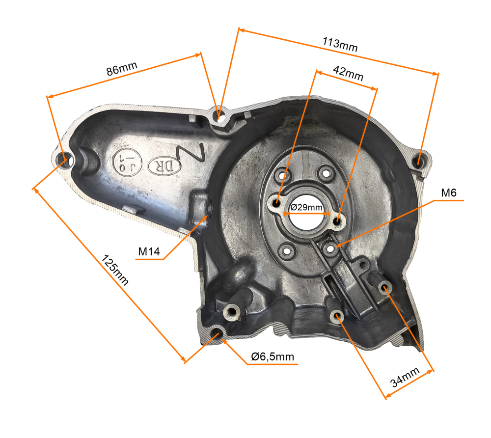 Pokrywa iskrownika / statora owalna minichopper Zipp Romet Junak Barton