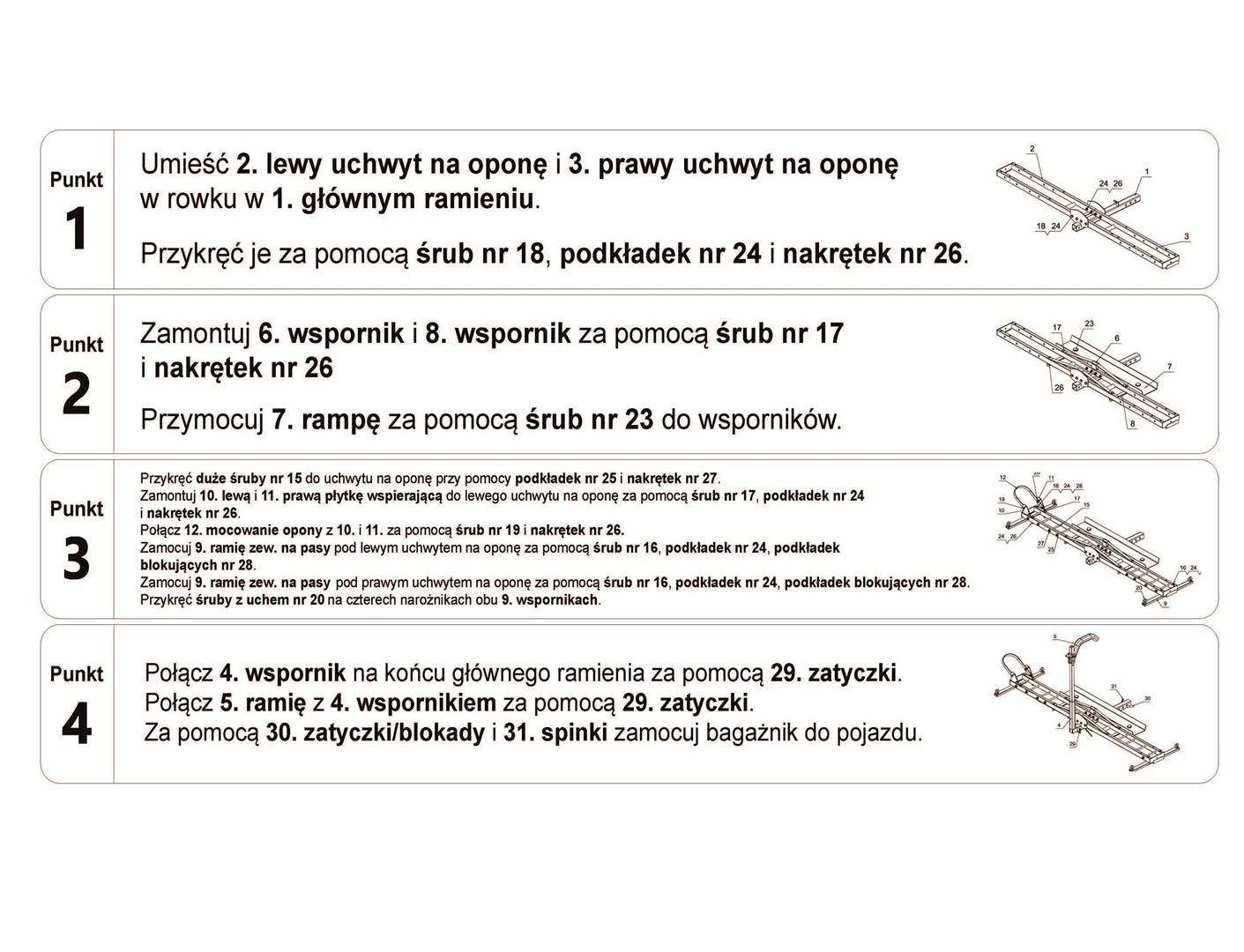 Biketec platforma do transportu motocykla z blokadą koła i uchwytem górnym