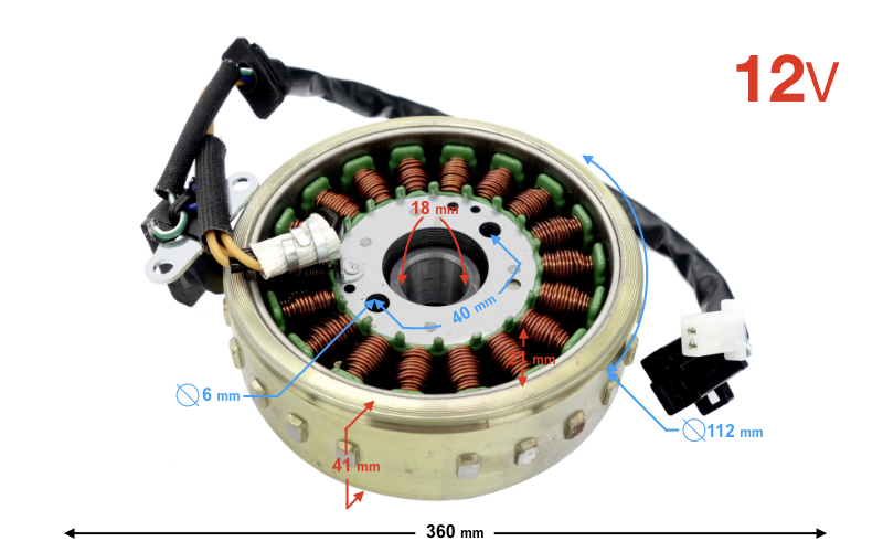 Magneto z iskrownikiem stator zapłon do Barton Falcon 125cc na wtrysk