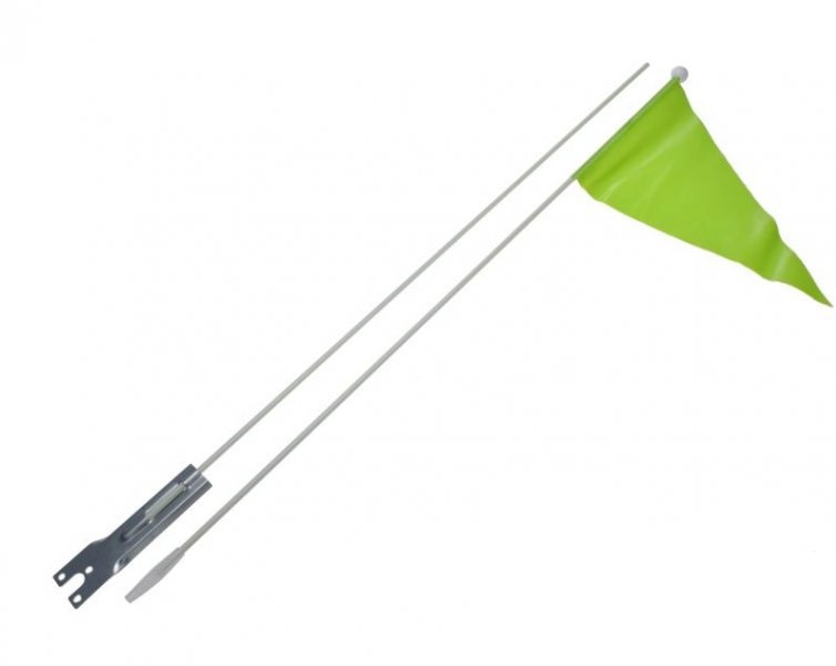 Chorągiewka odblaskowa zielona 1.5 m dziecięce kid