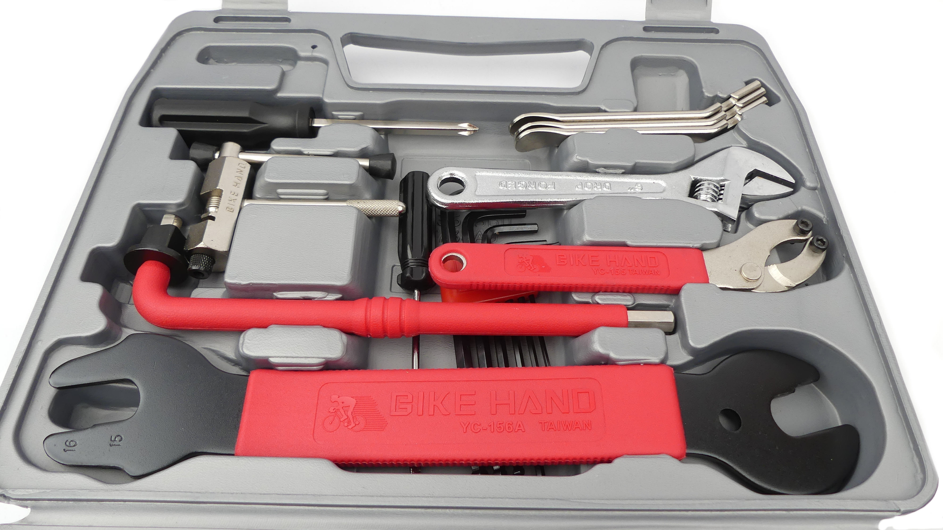 Zestaw kluczy rowerowych w walizce bike hand 19el.
