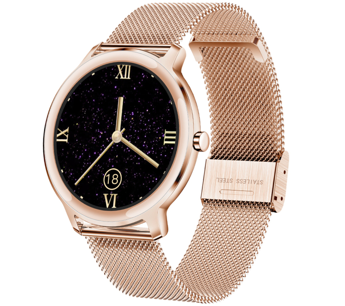 Smartwatch zegarek Rubicon różowe złoto Bluetooth