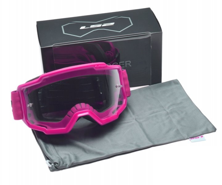 Gogle cross enduro LS2 Charger różowe ochrona przed promieniowaniem UVA UVB