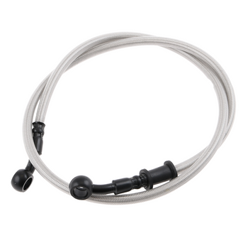 Przewód hamulcowy w oplocie srebrny 90cm Simson DPR Classic