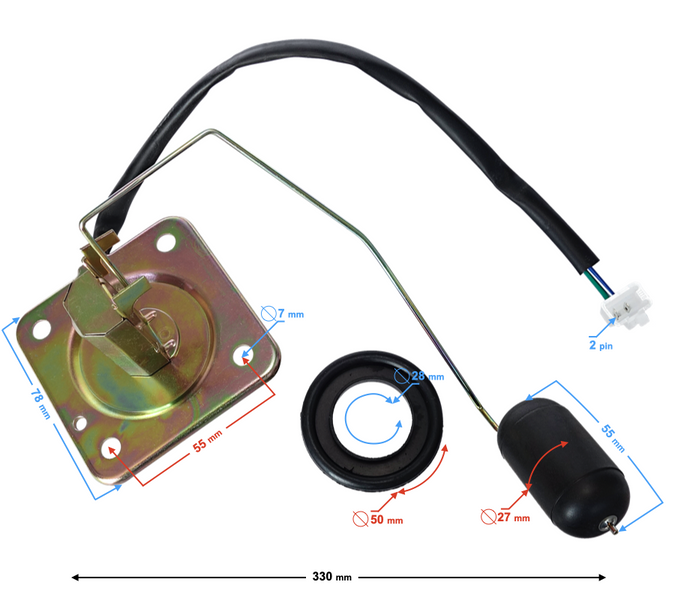 Czujnik poziomu paliwa motoroweru Barton Fighter 2