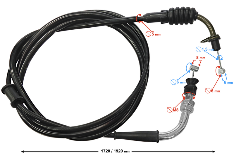 Linka Gazu Skuter Barton B-Max