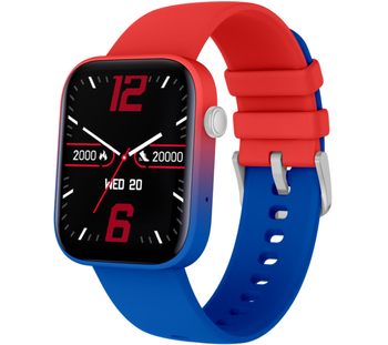 Smartwatch zegarek Rubicon czerwony niebieski