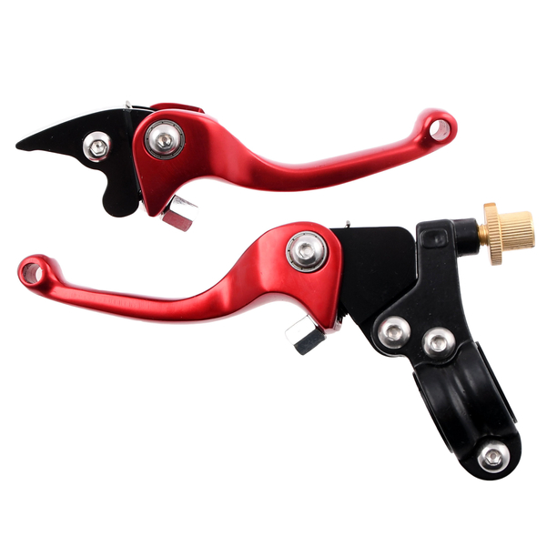 Dźwignie klamki hamulca i sprzęgła krótkie czerwone