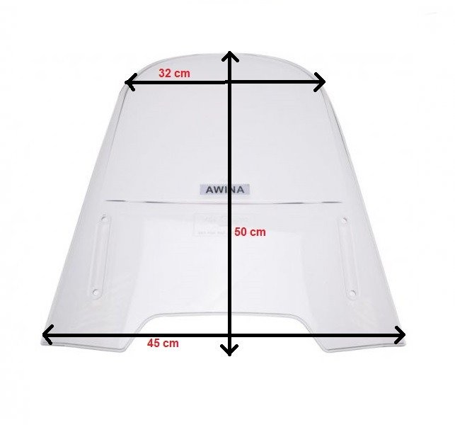 Szyba owiewka przód skuter mocowanie w lusterka