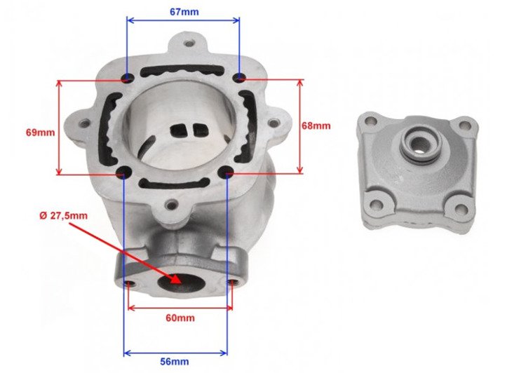 Cylinder 172ccm nicasil Piaggio Gilera Italjet