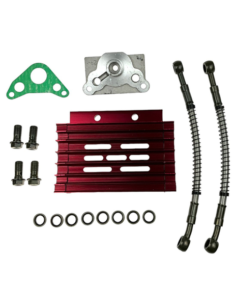 Chłodnica oleju czerwona pitbike MRF 120 140 HQ SM RC TTR Pitgang Kayo TD