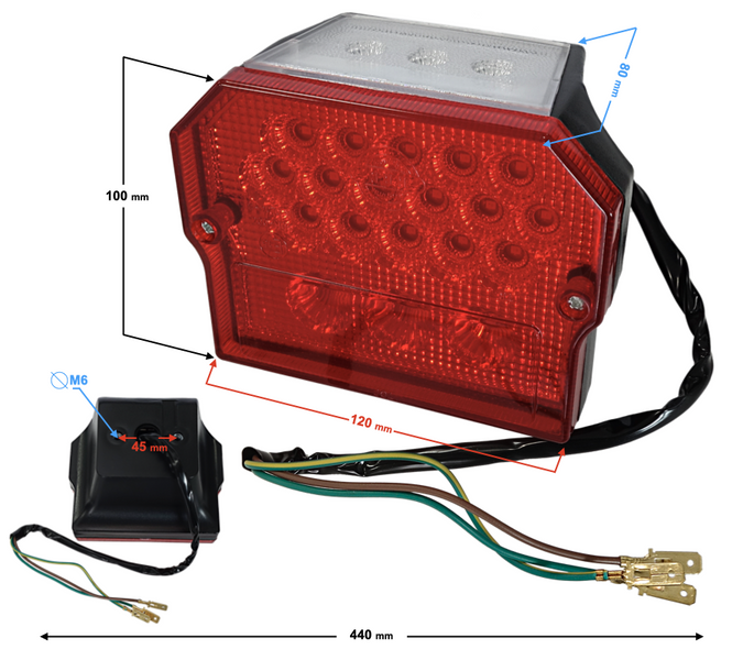 Lampa tylna led motocykl MZ ETZ
