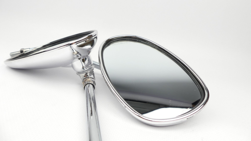 Lusterka klasyczne chromowane classic chopper cafe