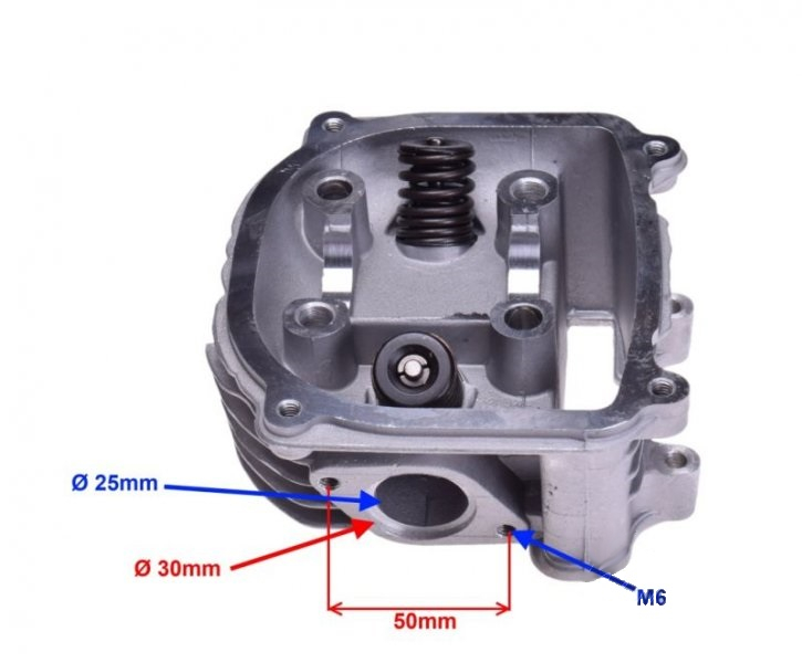 Głowica cylindra 150ccm skuter 4T GY6 139QMB/QMA