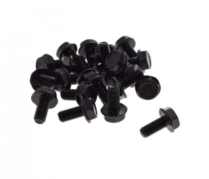 Śruba osi mechanizmu m8 x 1 z kołnierzem czarna 