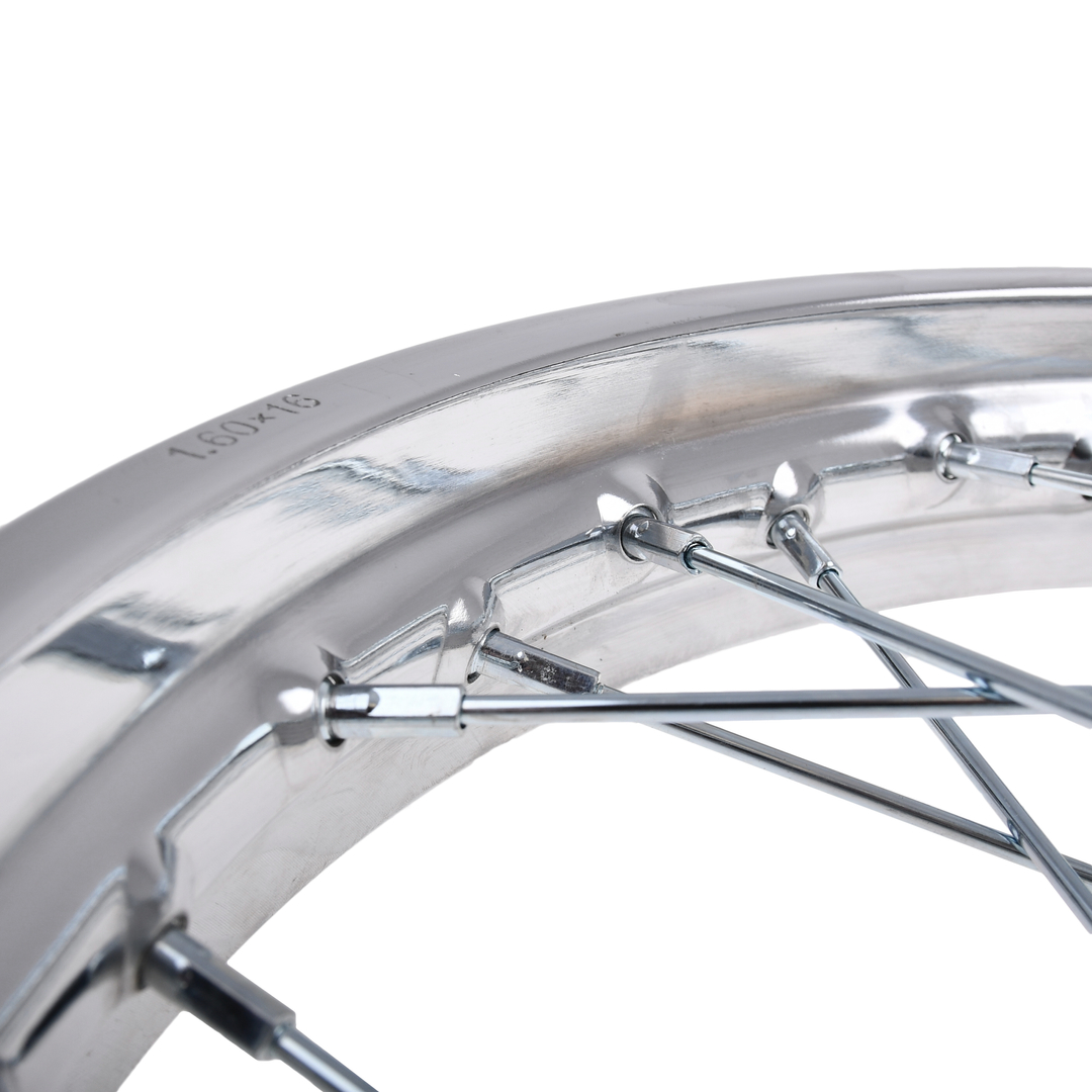 Koło jezdne 1,60x16 Simson S50 S51 chromowana obręcz oraz szprychy