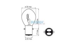 Żarówka BOSMA 6V 35/35W BA20d