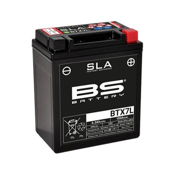 BS akumulator BTX7L (YTX7L-BS) 12V 6Ah Derbi Aprilia Honda Piaggio Suzuki