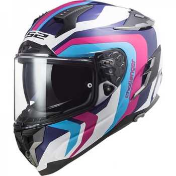Kask LS2 FF327 CHALLENGER GALACTIC WH. BL. PINK