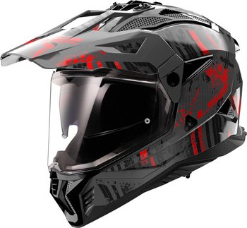 Kask LS2 MX702 Pioneer II Crazy Black Red homologacja 22.06