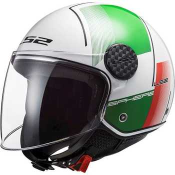 Kask LS2 OF558 SPHERE LUX FIRM WHITE GREEN RED