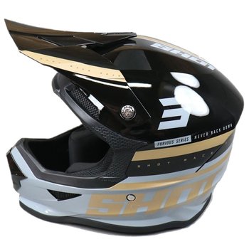 Kask Shot Racing cross Furious Shining Black Bronze Glossy