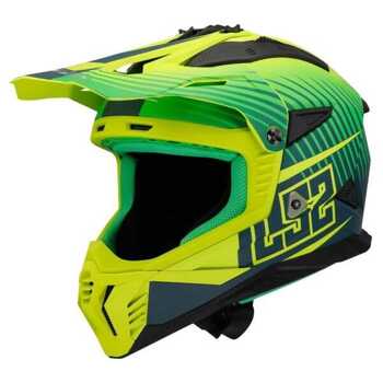 Kask crossowy LS2 MX708 Fast II Duck Matt H-V Green homologacja ECE 22.06