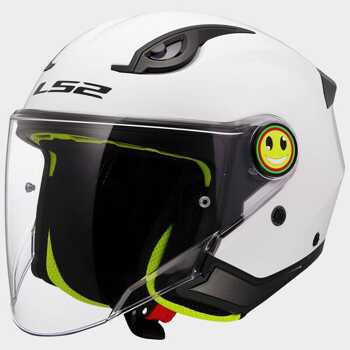 Kask dziecięcy LS2 OF622 Funny II Junior Solid White homologacja ECE 22.06