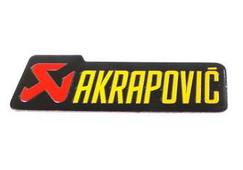 Naklejka aluminiowa wydech tłumik Akrapovic 14x4cm