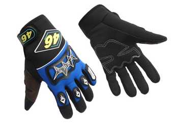 Rękawice rękawiczki enduro cross atv niebieskie 46