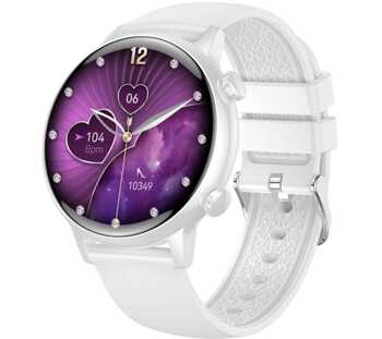Smartwatch zegarek Rubicon damski RNCF09 biały tryby sportowe SMS puls sen