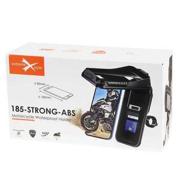 Uchwyt motocyklowy z etui na telefon - eXtreme - typ: 185-STRONG-ABS