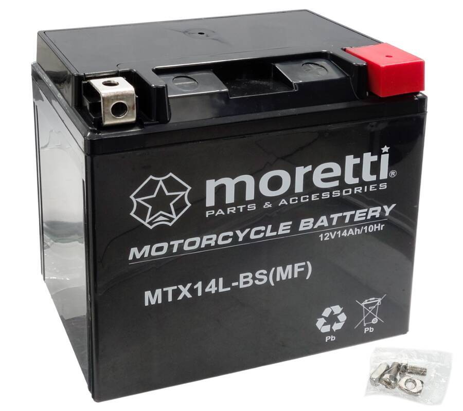 Akumulator Moretti AGM (Gel) MTX14L-BS 12V 14Ah Aprilia Derbi Honda Yamaha
