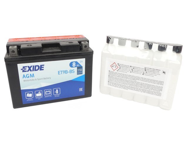 Akumulator exide yt9b-bs / et9b-bs 8ah