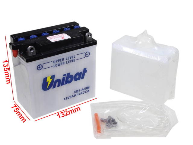 Akumulator unibat 12n7-4a/e l+ cb7-a 8ah