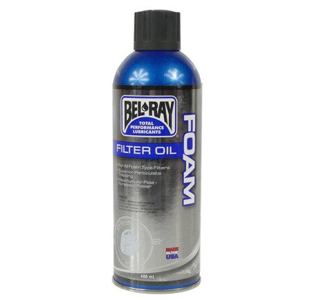 BEL RAY FOAM Filtr Oil - Olej w sprayu do filtra powietrza 400ml 