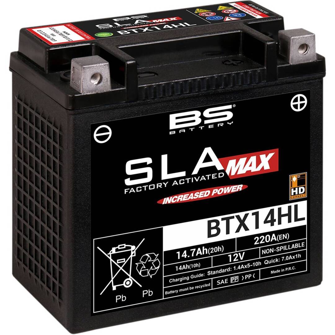 BS akumulator BTX14HL MAX YTX14L-BS 12V 14Ah Buell Harley Davidson Kawasaki