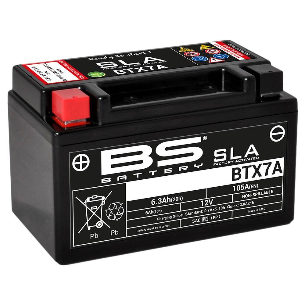 BS akumulator BTX7A (YTX7A-BS) 12V 6Ah Sym Suzuki Peugeot Kymco Aprilia