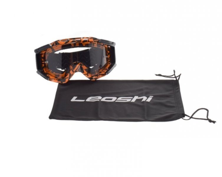 Gogle Enduro Mx Leoshi Neon Orange Pomarańczowe