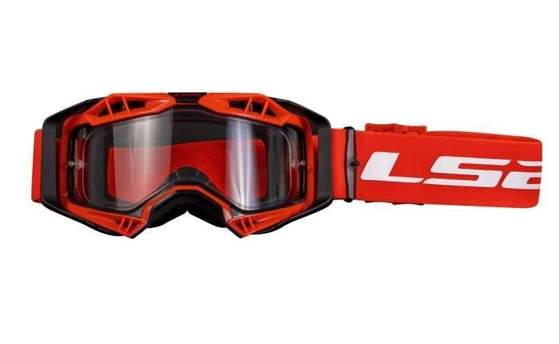 Gogle cross enduro LS2 Aura czarno czerwone