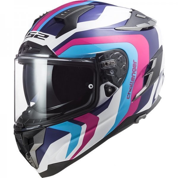 Kask LS2 FF327 CHALLENGER GALACTIC WH. BL. PINK